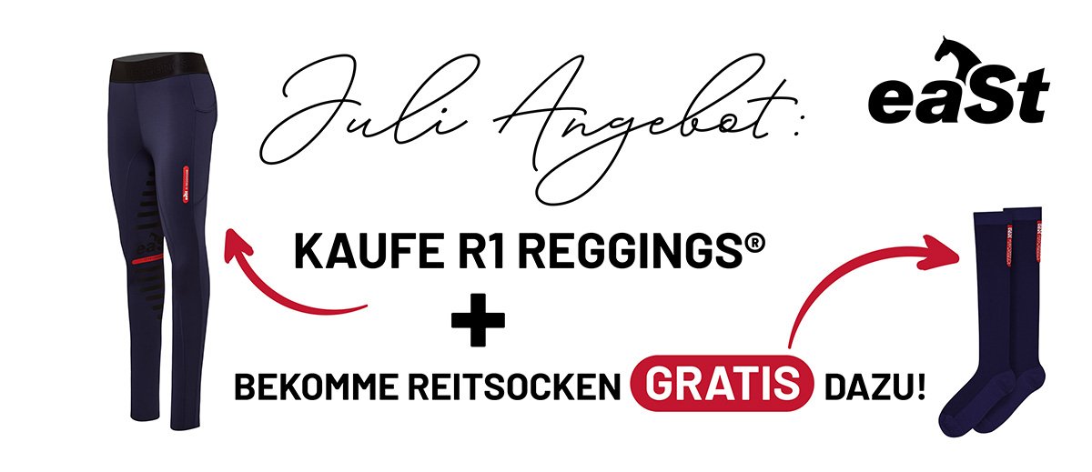 Kostenlose Reitsocken zu eaSt R1 – nur im Juli 2025!